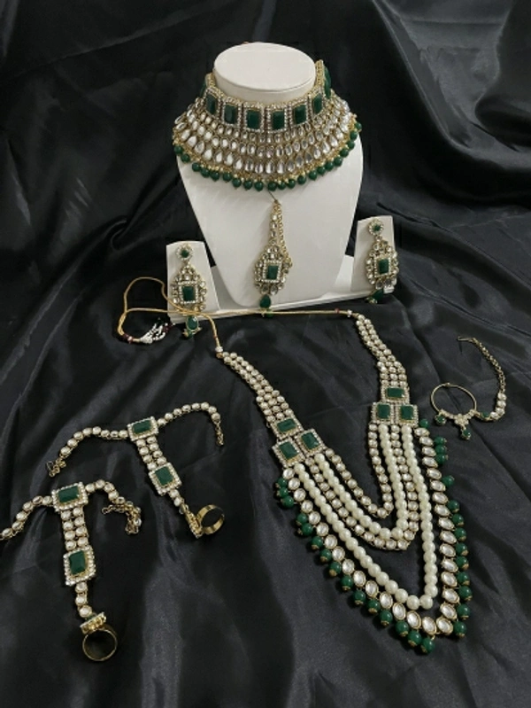 Stone n Peals Brass Jewel Set