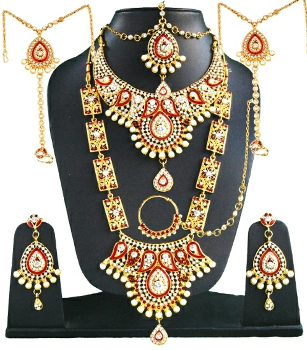 SATHIYA Jewellery Brass Jewel Set