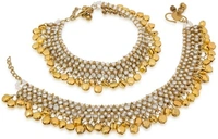 Charms Traditional Ghungroo Combo Of 2 Pair Alloy Anklet