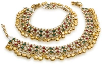 Charms Traditional Ghungroo Combo Of 2 Pair Alloy Anklet