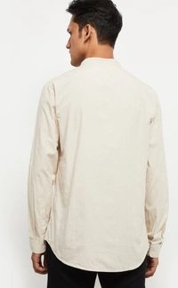 Beckon Solid Short Kurta - Beige - S