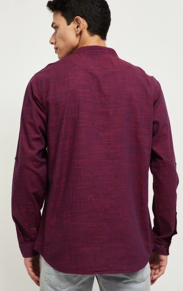 Beckon Textured Short Kurta - Red - L