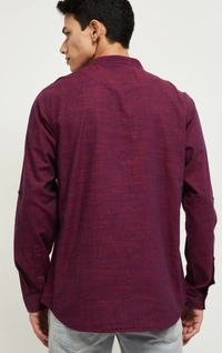 Beckon Textured Short Kurta - Red - XL