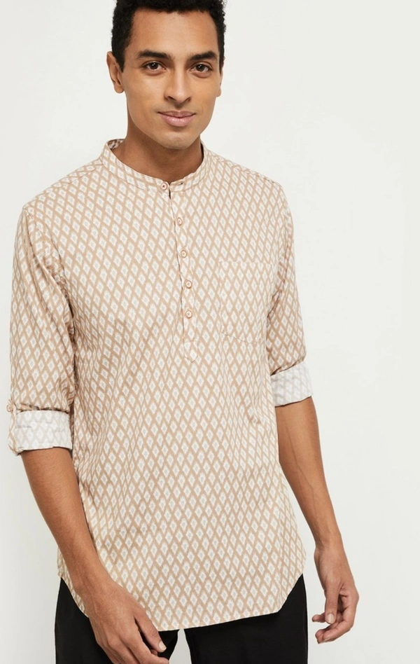 Beckon Textured Short Kurta  - M