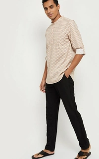Beckon Textured Short Kurta  - XL
