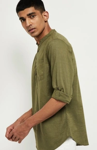 Solid Short Kurta  - S