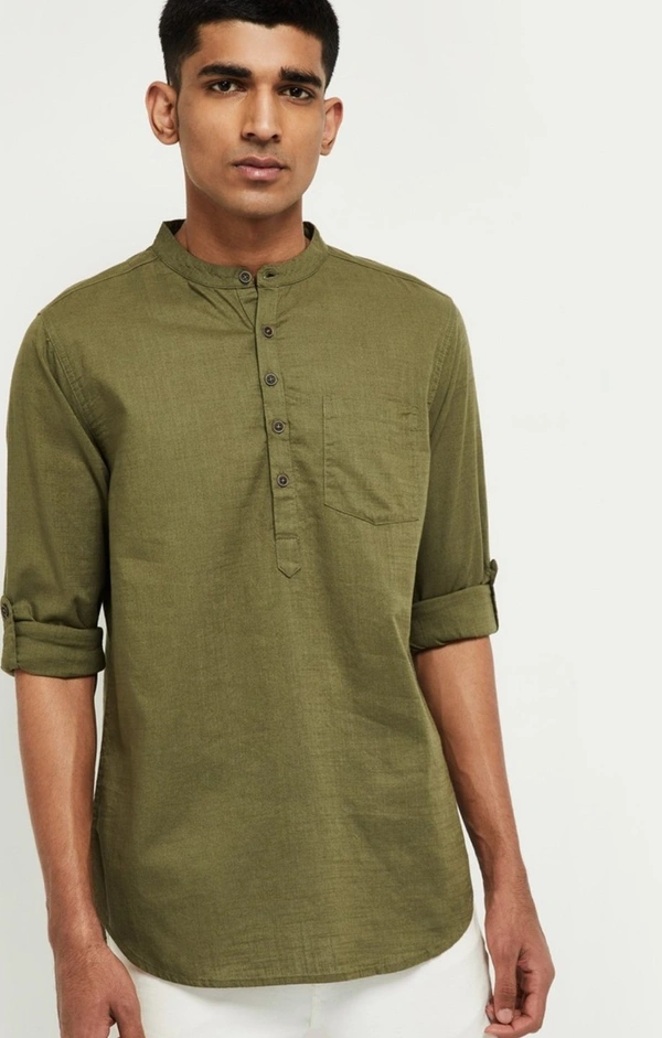 Solid Short Kurta  - S