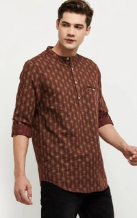 Printed Short Kurta - M