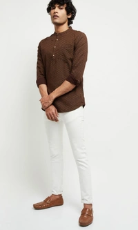 Printed Short Kurta - M
