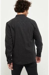 Textured Denim Shirt  - S