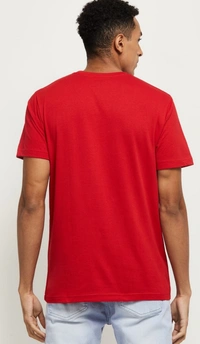 Printed T-shirt- Red - L