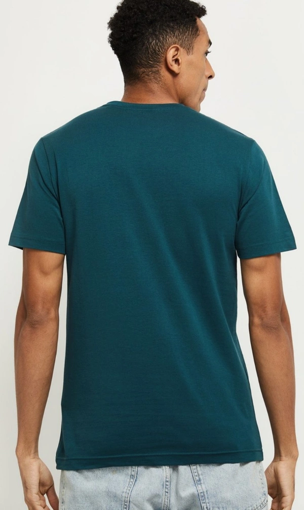 Printed T-shirt- Blue - S