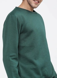 Solid Sweatshirt - Green - M