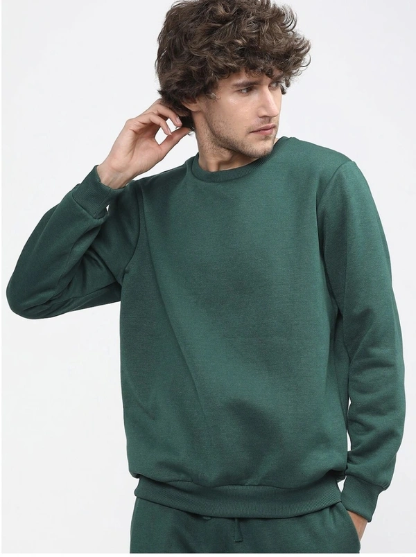Solid Sweatshirt - Green - L