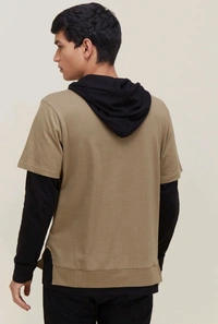 Brown Hooded Sweatshirt - S