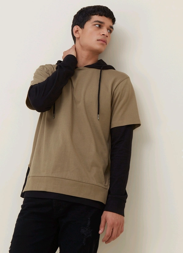Brown Hooded Sweatshirt - M