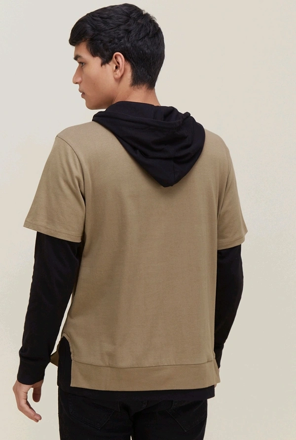 Brown Hooded Sweatshirt - M