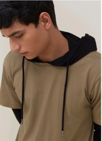 Brown Hooded Sweatshirt - M