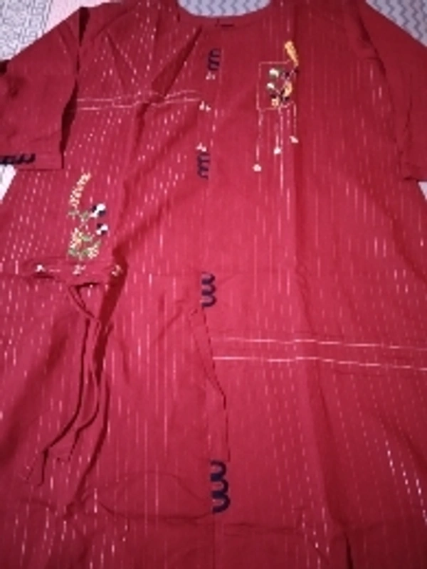 Cotton Kurti - Red, Xxl