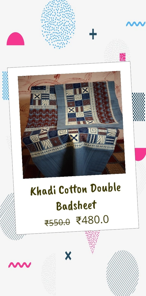 Khadi Cotton - Dark Blue, King