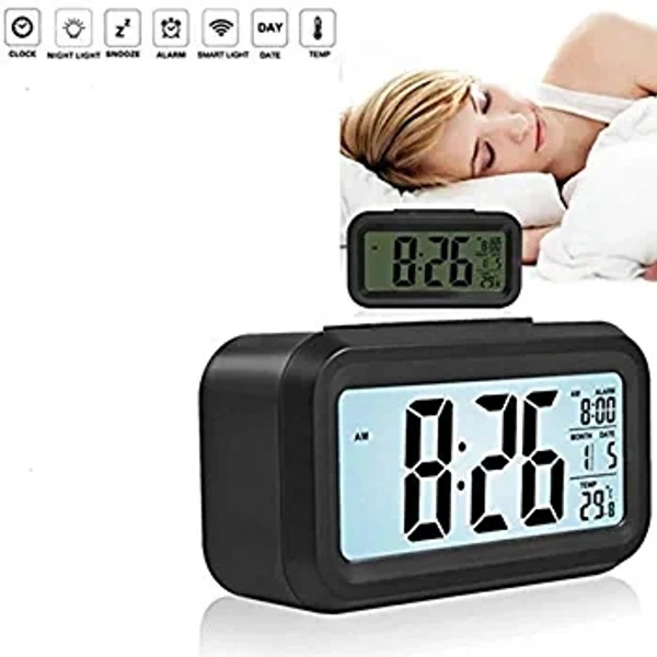 CRYSTAL DEVICE ALARM CLOCK - Black
