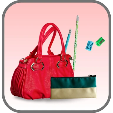FANCY PENCIL POUCH AND GIRLS PURSE