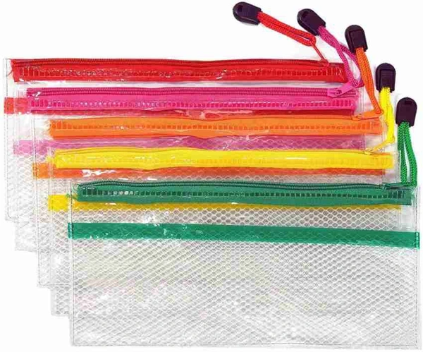 Mk ZIP TRANSPARENT POUCH 