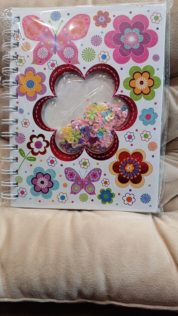 FANCY GLITTER SPIRAL DIARY  - A5