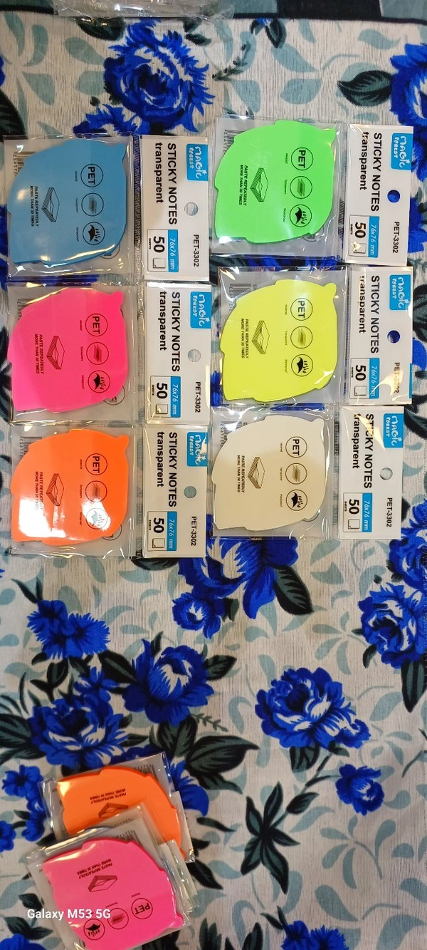 FANCY STICKY NOTE MULTI COLOR TRANSPARENT 