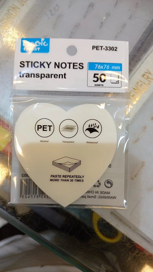 FANCY STICKY NOTES TRANSPARENT 