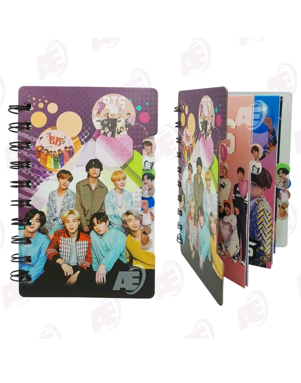 DIARY WITH ORGANISER BTS PRINTED  - A6