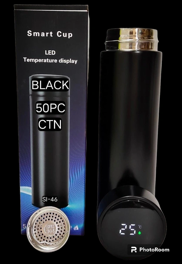 FANCY BOTTLE  HOT & COLD  - 500 ML, Black