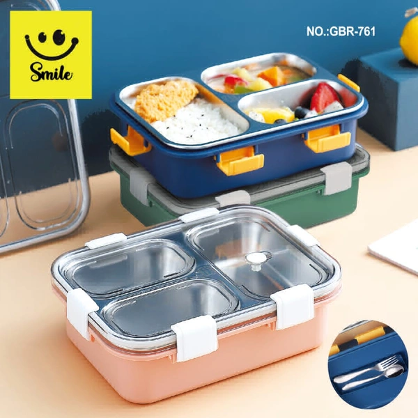 FANCY STEEL  HOT & COLD LUNCH BOX