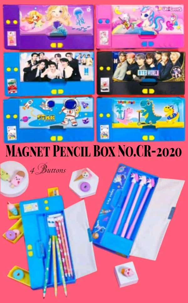 FANCY PENCIL BOX 6 BUTTON 