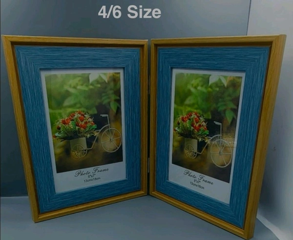 WOODEN PHOTO FRAME DOUBLE  - SIZE 4/6