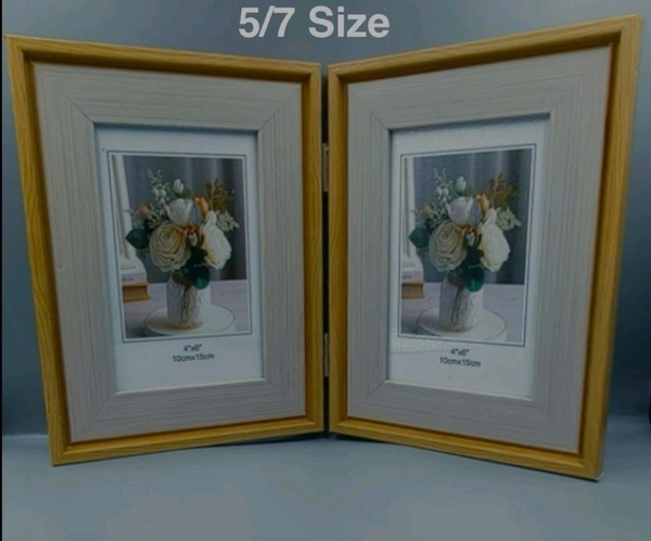 WOODEN PHOTO FRAME DOUBLE  - Size 5/7