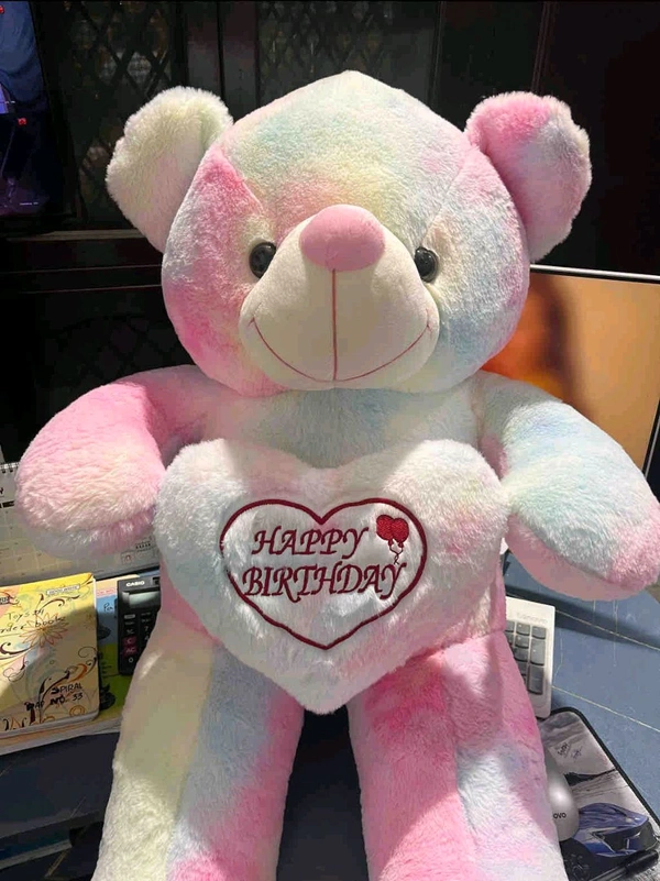 MULTI HEART TEDDY 80CM (3FT)SKU : 115-80ADD - 80cm