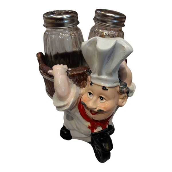 Brand: EZ Life4.1 4.1 out of 5 stars (19)EZ Life Fat Foodie Chef - Salt Pepper Shakers- Resin - Condiment Set for Dinner Table - Dining Décor (Brown Basket)