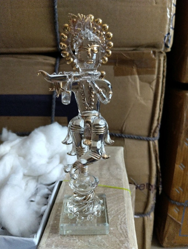 GLASS GOLD KRISHNA JI N3