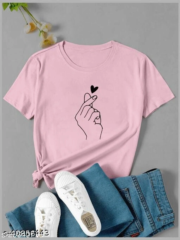 Classic Party Wear T-shirts Pink - L