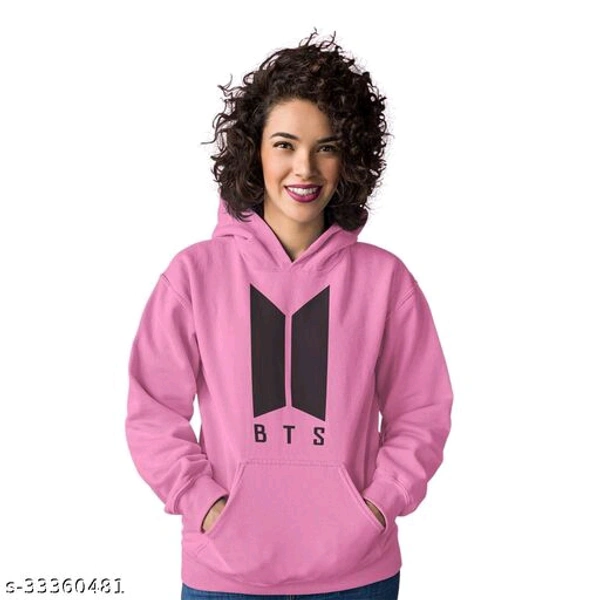 BTS K-pop Hoodies Pink - XS  (Chest: 34, Length: 26)