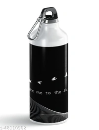 BTS Sign HD Printed White Aluminium Water Bottle