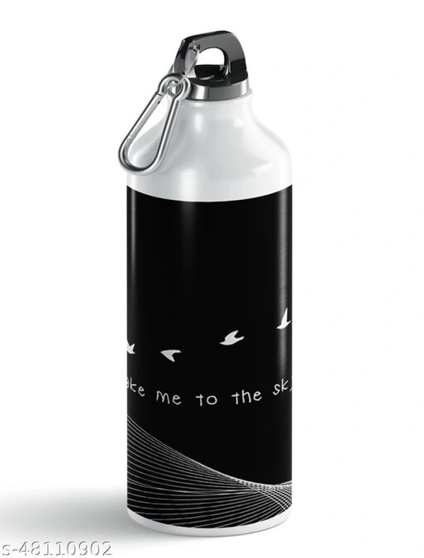 BTS Sign HD Printed White Aluminium Water Bottle