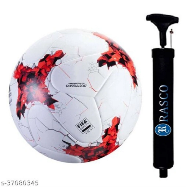Football | Air Pump Available - white ,orange, free