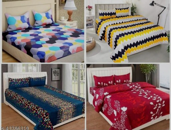Bedsheet Pack Of 4  - double
