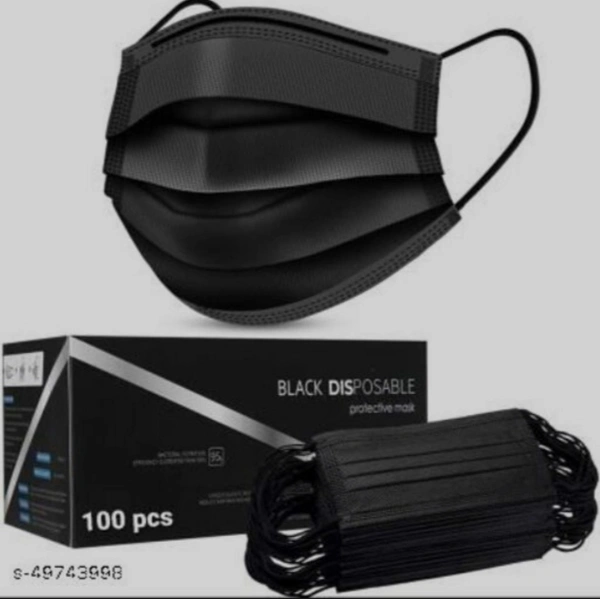Black Mask ,pack Of 100 - black, free