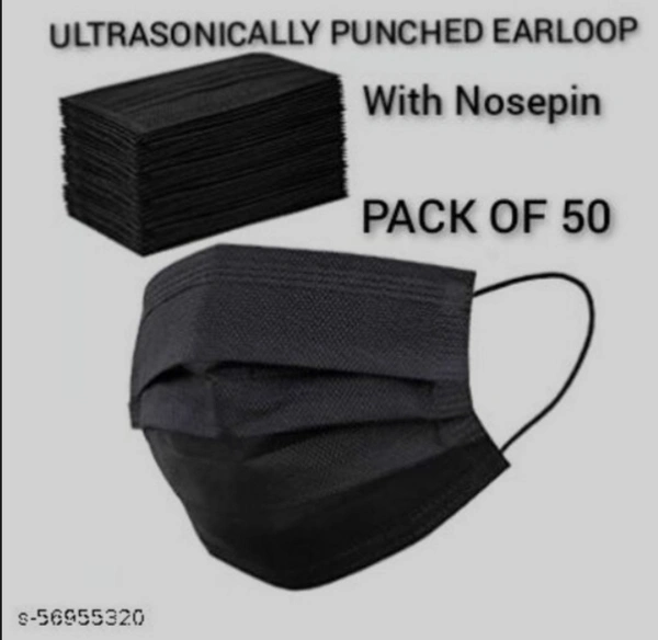 Black Mask ,pack Of 50 - black, free