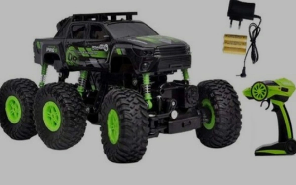 Remote Control Monster Truck Car - green black, free