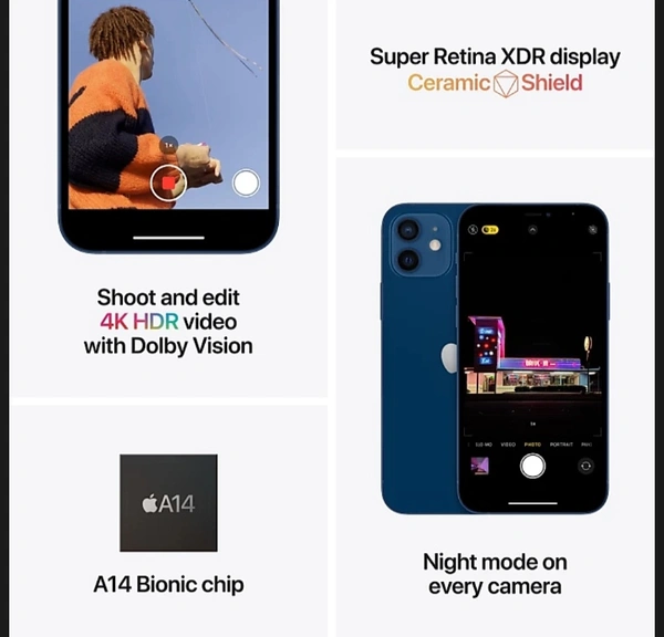 Iphone 12 - black, 64 GB