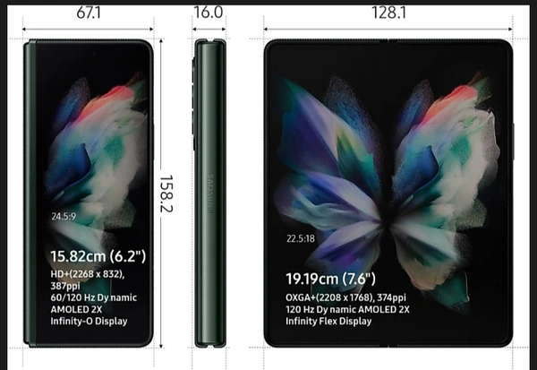Samsung Zfold 3 - 256 GB, dark green